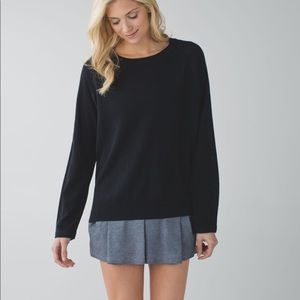 Lulu Post Savasana Pullover Sweater - BLACK Sz. 8